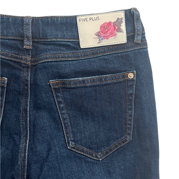 Five Plus Juniors Distressed Raw Hem Cropped Jeans Size S - Picture 7 of 11